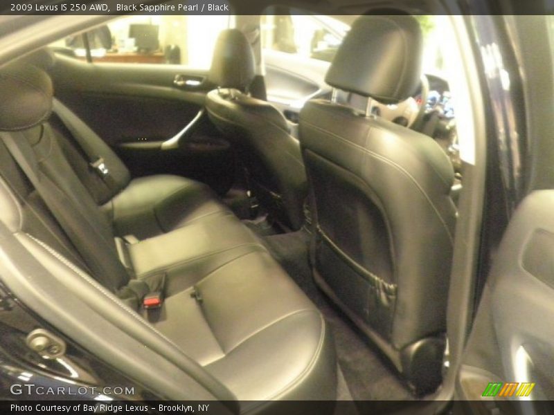 Black Sapphire Pearl / Black 2009 Lexus IS 250 AWD