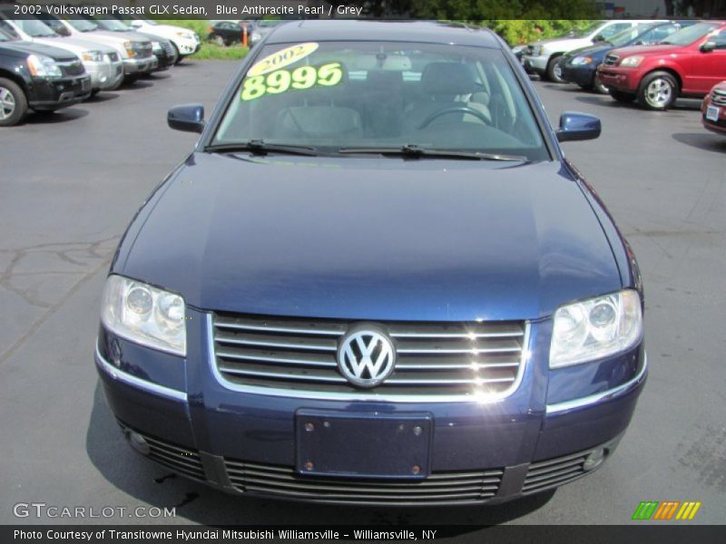 Blue Anthracite Pearl / Grey 2002 Volkswagen Passat GLX Sedan