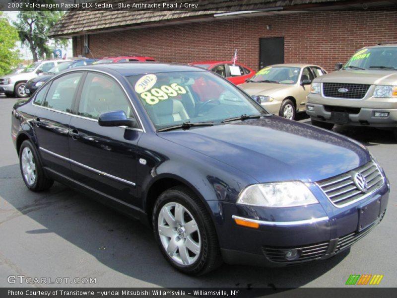 Blue Anthracite Pearl / Grey 2002 Volkswagen Passat GLX Sedan