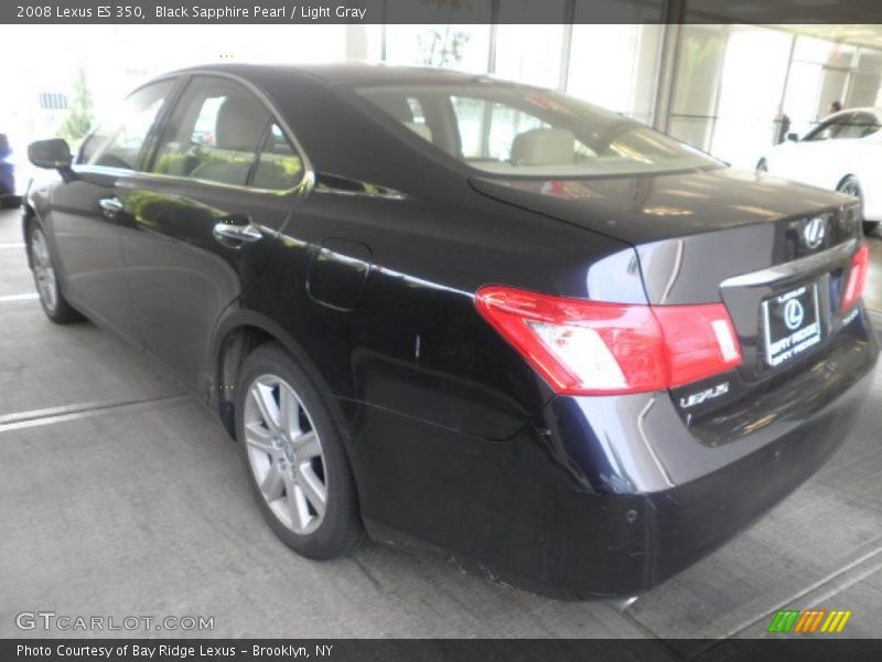 Black Sapphire Pearl / Light Gray 2008 Lexus ES 350