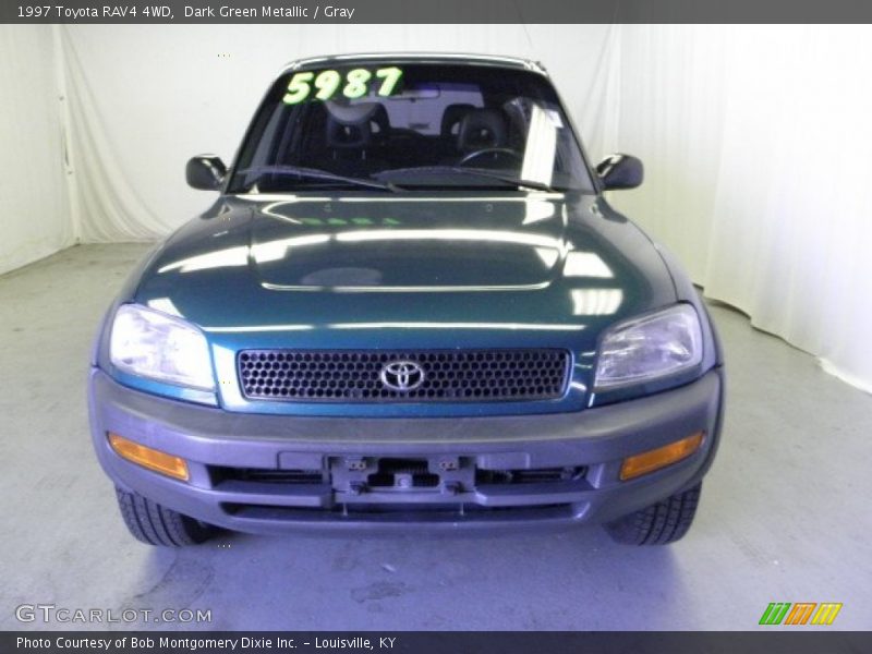 Dark Green Metallic / Gray 1997 Toyota RAV4 4WD