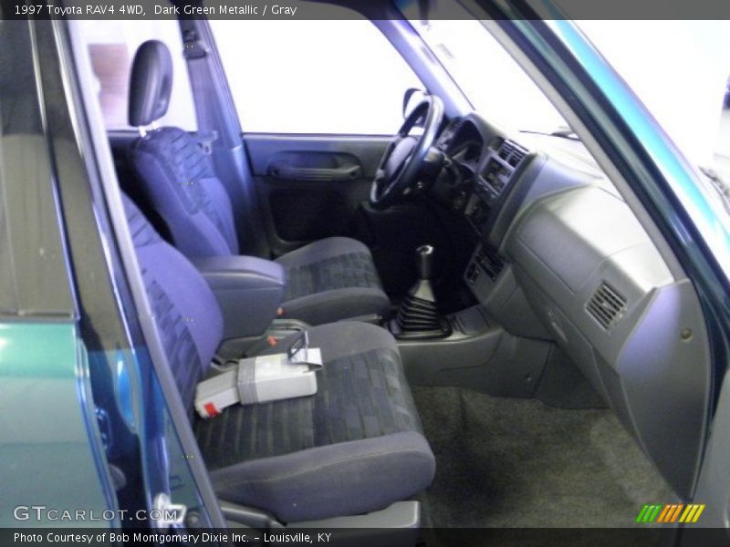 Dark Green Metallic / Gray 1997 Toyota RAV4 4WD