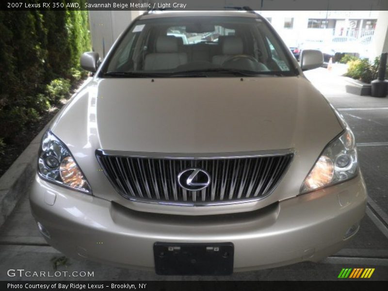 Savannah Beige Metallic / Light Gray 2007 Lexus RX 350 AWD