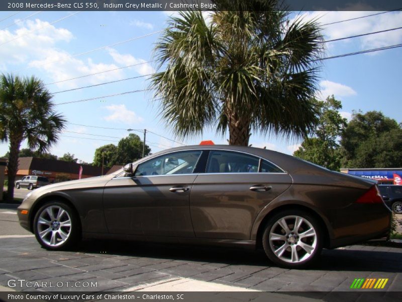 Indium Grey Metallic / Cashmere Beige 2008 Mercedes-Benz CLS 550