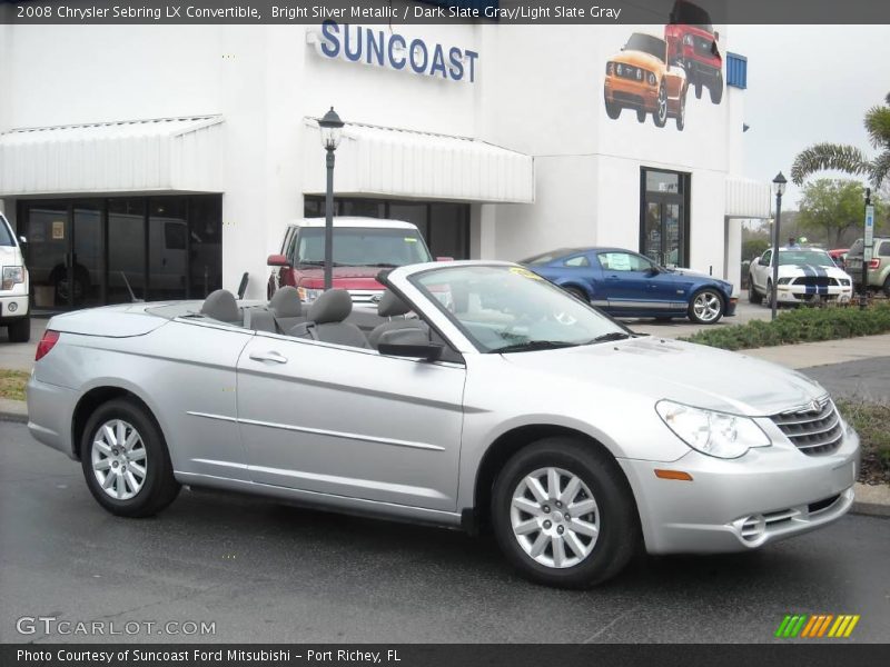 Bright Silver Metallic / Dark Slate Gray/Light Slate Gray 2008 Chrysler Sebring LX Convertible
