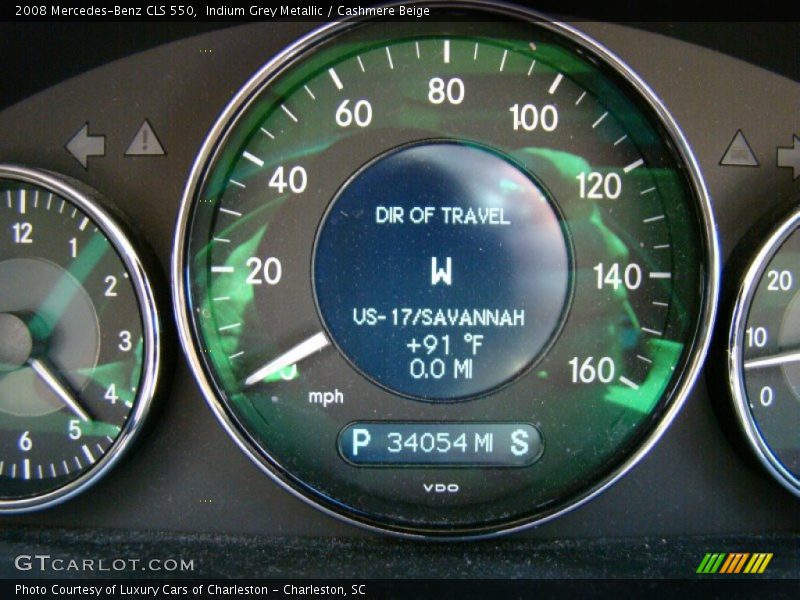 Indium Grey Metallic / Cashmere Beige 2008 Mercedes-Benz CLS 550