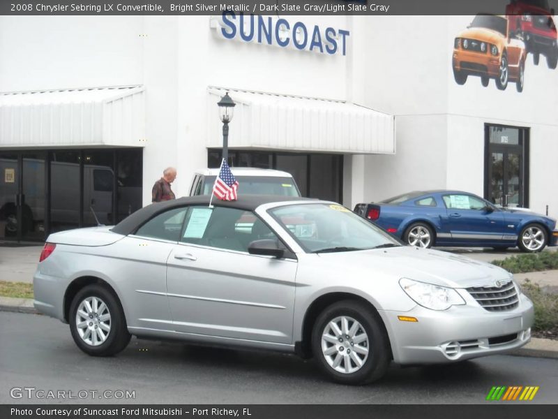 Bright Silver Metallic / Dark Slate Gray/Light Slate Gray 2008 Chrysler Sebring LX Convertible