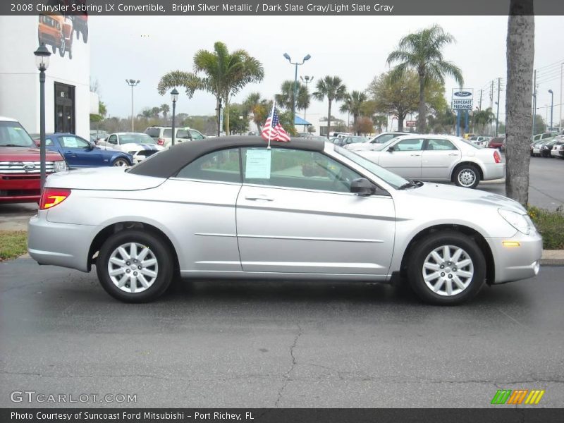 Bright Silver Metallic / Dark Slate Gray/Light Slate Gray 2008 Chrysler Sebring LX Convertible