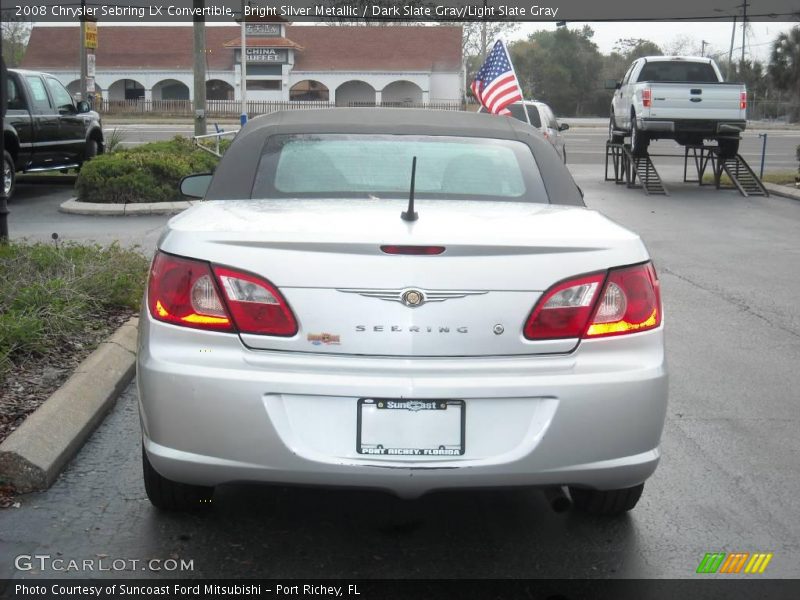 Bright Silver Metallic / Dark Slate Gray/Light Slate Gray 2008 Chrysler Sebring LX Convertible