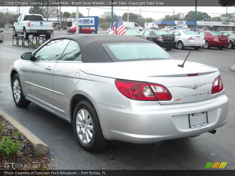 Bright Silver Metallic / Dark Slate Gray/Light Slate Gray 2008 Chrysler Sebring LX Convertible