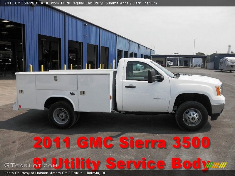 Summit White / Dark Titanium 2011 GMC Sierra 3500HD Work Truck Regular Cab Utility