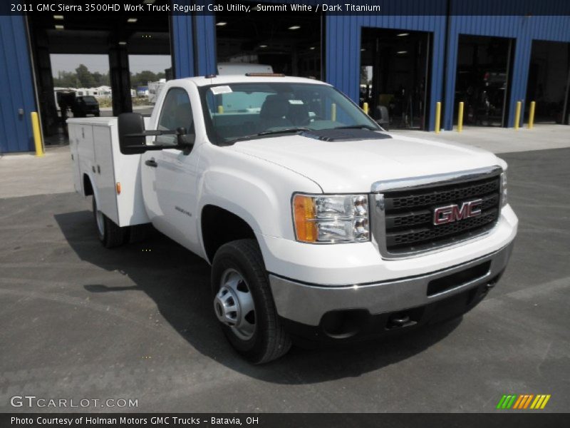 Summit White / Dark Titanium 2011 GMC Sierra 3500HD Work Truck Regular Cab Utility
