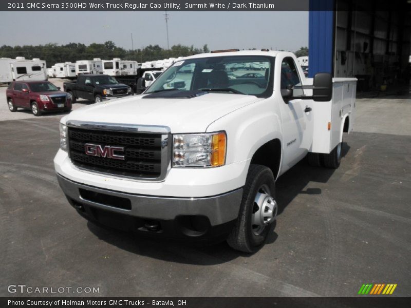 Summit White / Dark Titanium 2011 GMC Sierra 3500HD Work Truck Regular Cab Utility