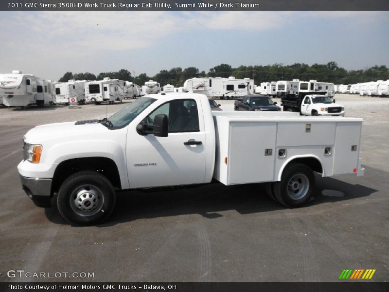Summit White / Dark Titanium 2011 GMC Sierra 3500HD Work Truck Regular Cab Utility