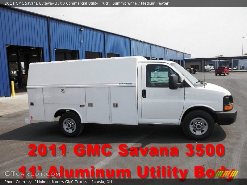 Summit White / Medium Pewter 2011 GMC Savana Cutaway 3500 Commercial Utility Truck