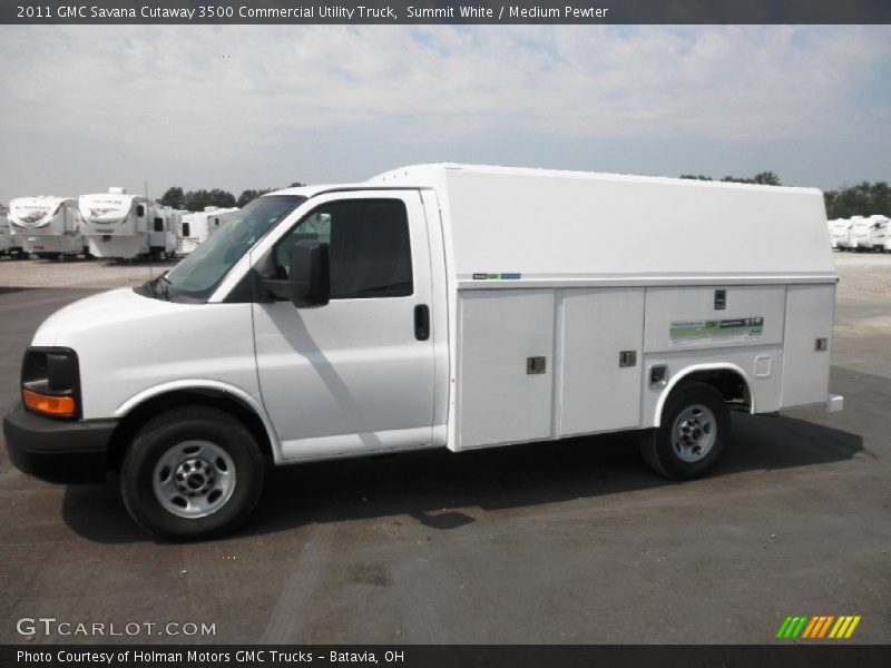  2011 Savana Cutaway 3500 Commercial Utility Truck Summit White