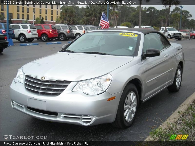 Bright Silver Metallic / Dark Slate Gray/Light Slate Gray 2008 Chrysler Sebring LX Convertible