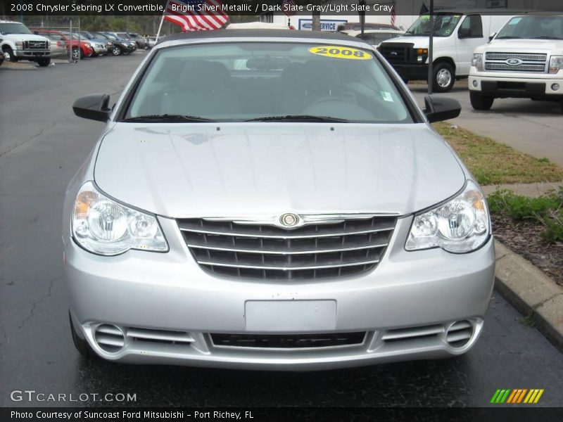 Bright Silver Metallic / Dark Slate Gray/Light Slate Gray 2008 Chrysler Sebring LX Convertible