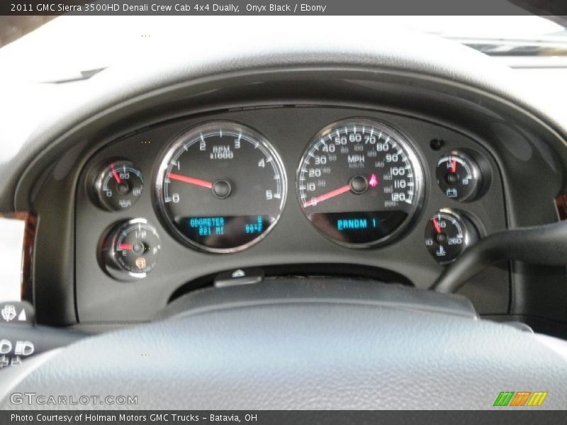 Onyx Black / Ebony 2011 GMC Sierra 3500HD Denali Crew Cab 4x4 Dually