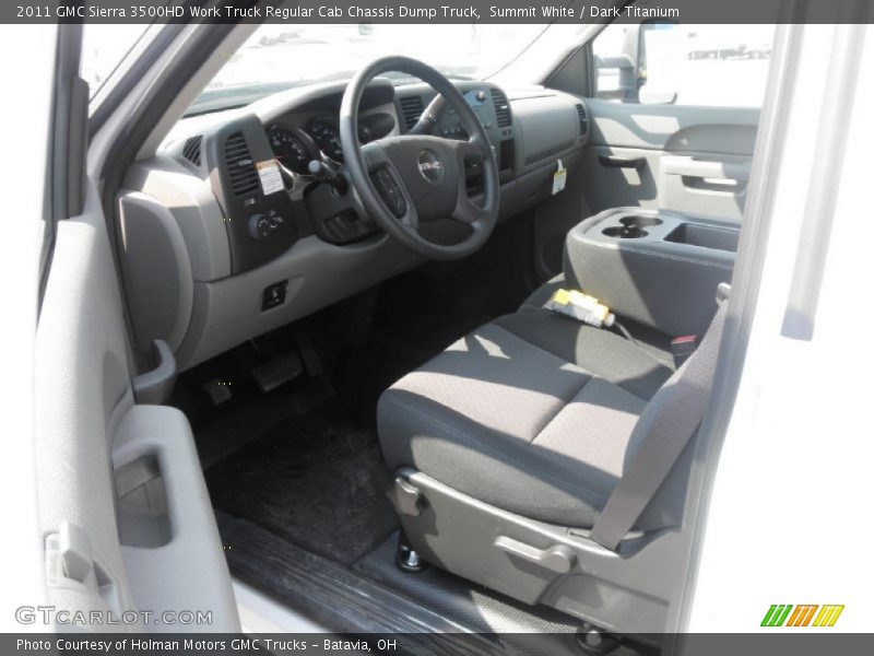 Summit White / Dark Titanium 2011 GMC Sierra 3500HD Work Truck Regular Cab Chassis Dump Truck