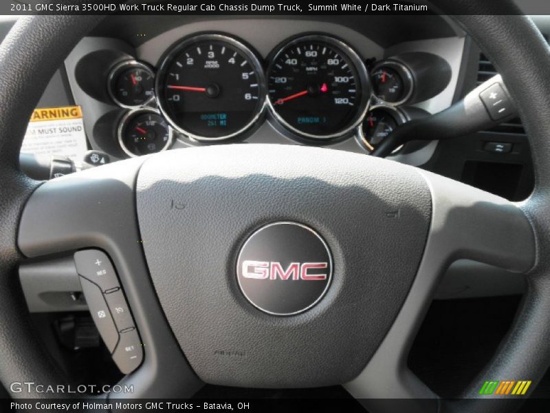 Summit White / Dark Titanium 2011 GMC Sierra 3500HD Work Truck Regular Cab Chassis Dump Truck