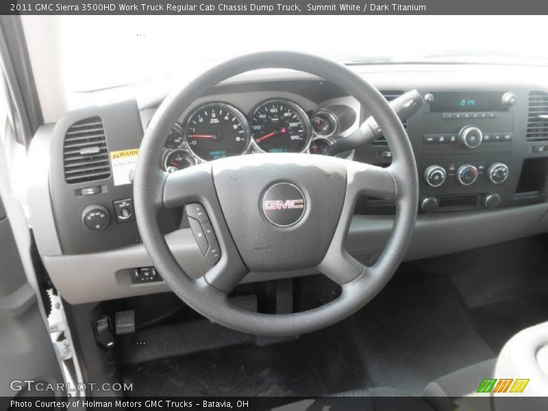 Summit White / Dark Titanium 2011 GMC Sierra 3500HD Work Truck Regular Cab Chassis Dump Truck