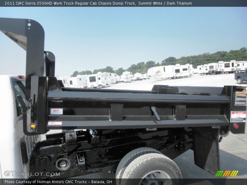 Summit White / Dark Titanium 2011 GMC Sierra 3500HD Work Truck Regular Cab Chassis Dump Truck