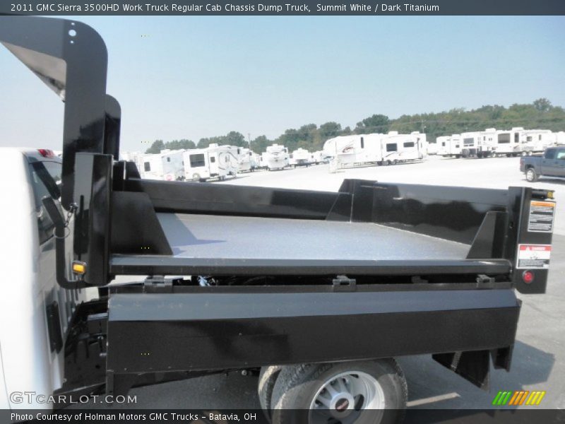 Summit White / Dark Titanium 2011 GMC Sierra 3500HD Work Truck Regular Cab Chassis Dump Truck