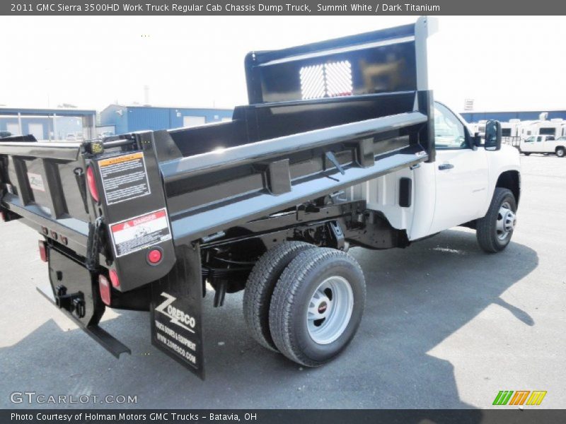 Summit White / Dark Titanium 2011 GMC Sierra 3500HD Work Truck Regular Cab Chassis Dump Truck
