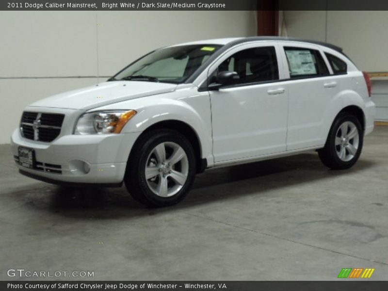 Bright White / Dark Slate/Medium Graystone 2011 Dodge Caliber Mainstreet