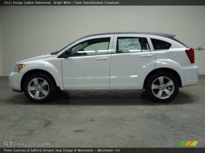 Bright White / Dark Slate/Medium Graystone 2011 Dodge Caliber Mainstreet