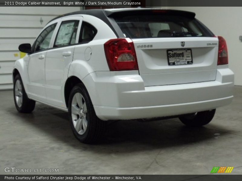 Bright White / Dark Slate/Medium Graystone 2011 Dodge Caliber Mainstreet