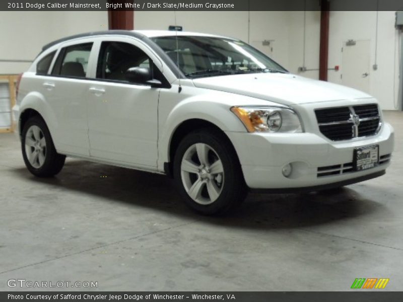 Bright White / Dark Slate/Medium Graystone 2011 Dodge Caliber Mainstreet