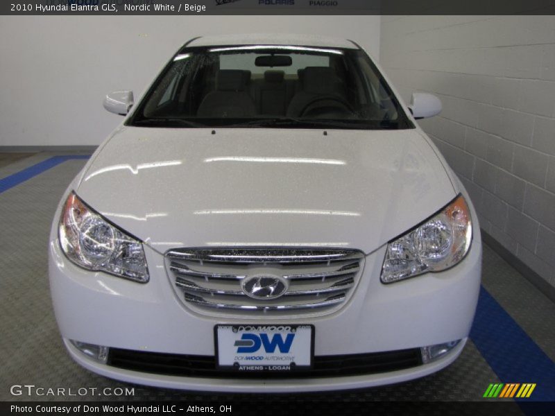 Nordic White / Beige 2010 Hyundai Elantra GLS