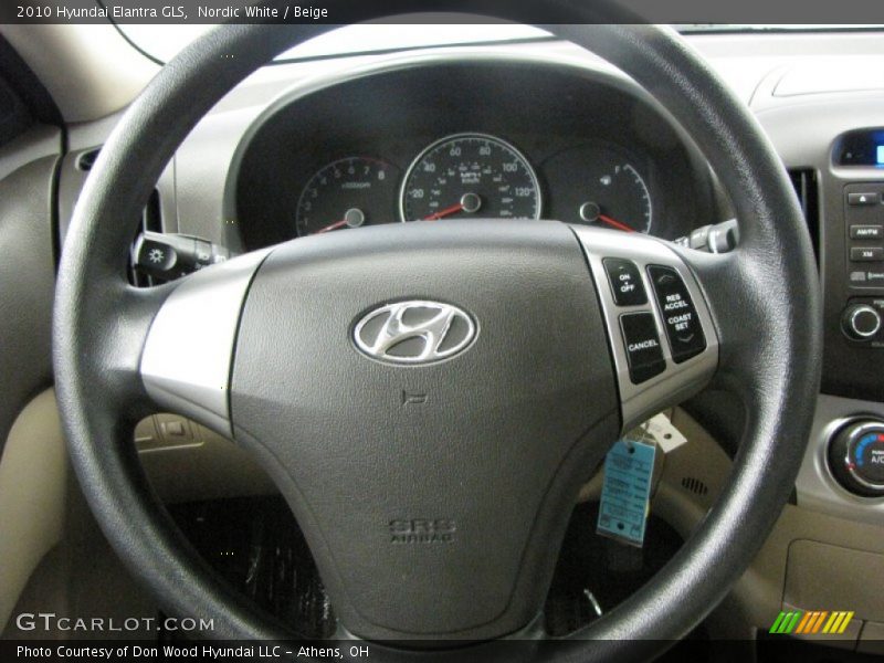 Nordic White / Beige 2010 Hyundai Elantra GLS