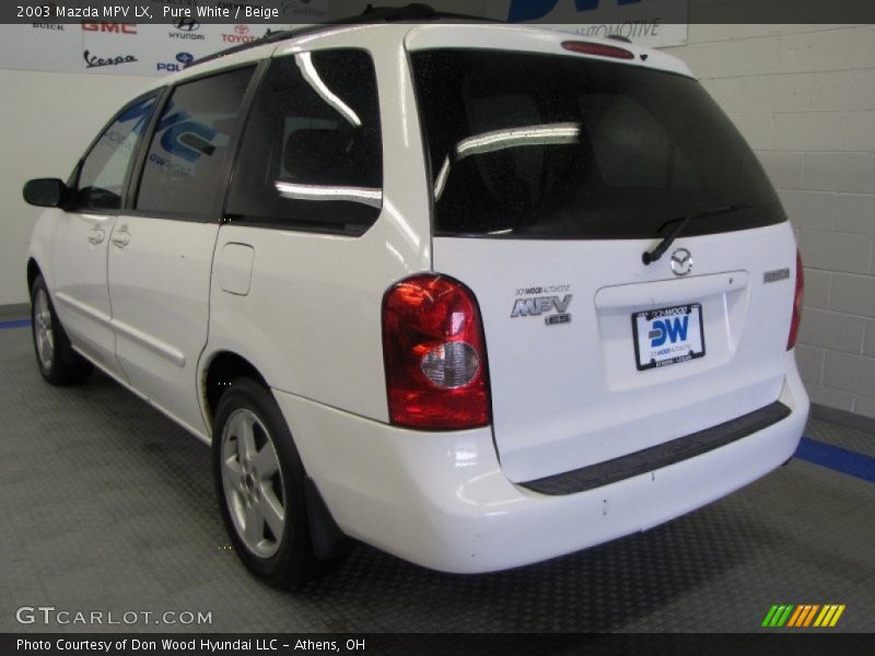 Pure White / Beige 2003 Mazda MPV LX