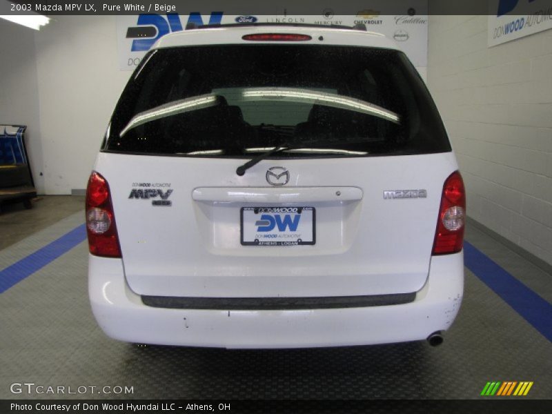 Pure White / Beige 2003 Mazda MPV LX