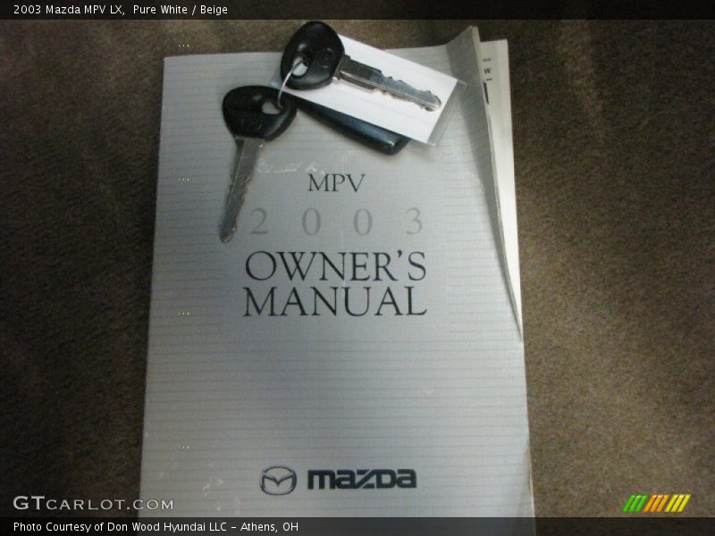 Pure White / Beige 2003 Mazda MPV LX