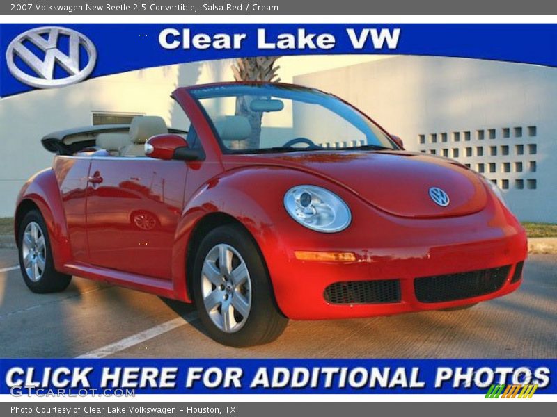 Salsa Red / Cream 2007 Volkswagen New Beetle 2.5 Convertible