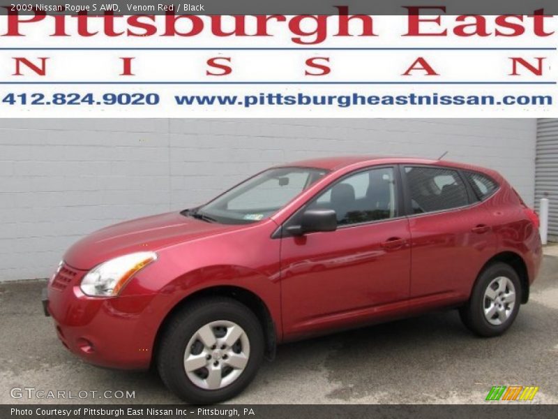 Venom Red / Black 2009 Nissan Rogue S AWD