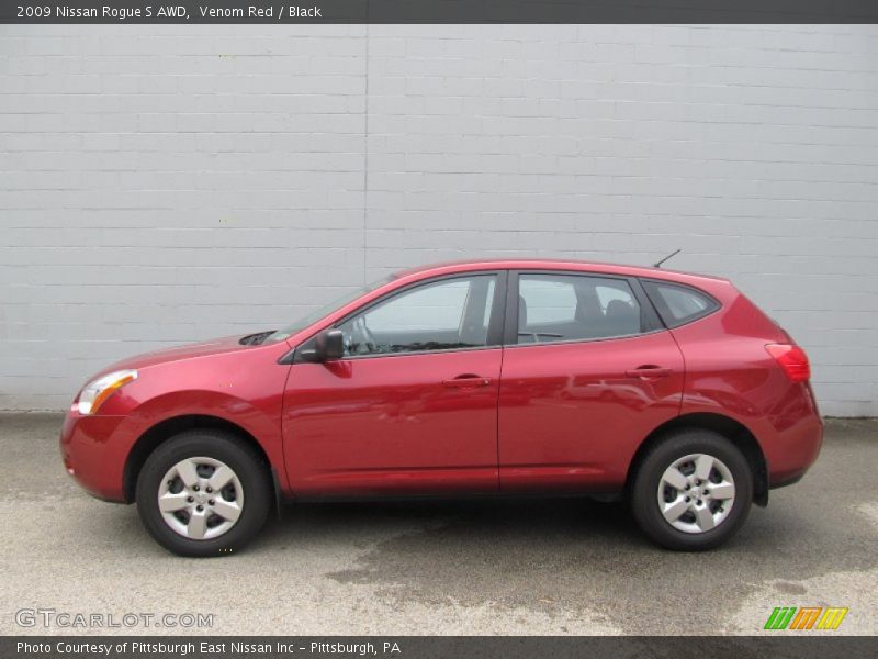 Venom Red / Black 2009 Nissan Rogue S AWD