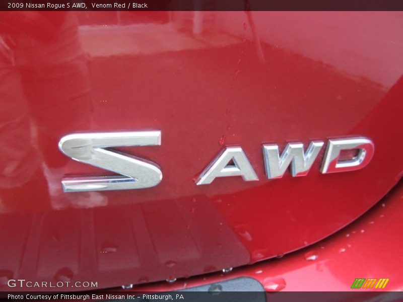 Venom Red / Black 2009 Nissan Rogue S AWD