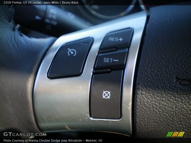 Ivory White / Ebony Black 2008 Pontiac G6 V6 Sedan