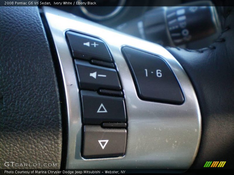 Ivory White / Ebony Black 2008 Pontiac G6 V6 Sedan