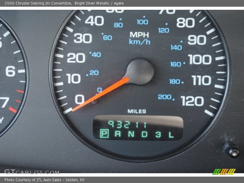 Bright Silver Metallic / Agate 2000 Chrysler Sebring JXi Convertible