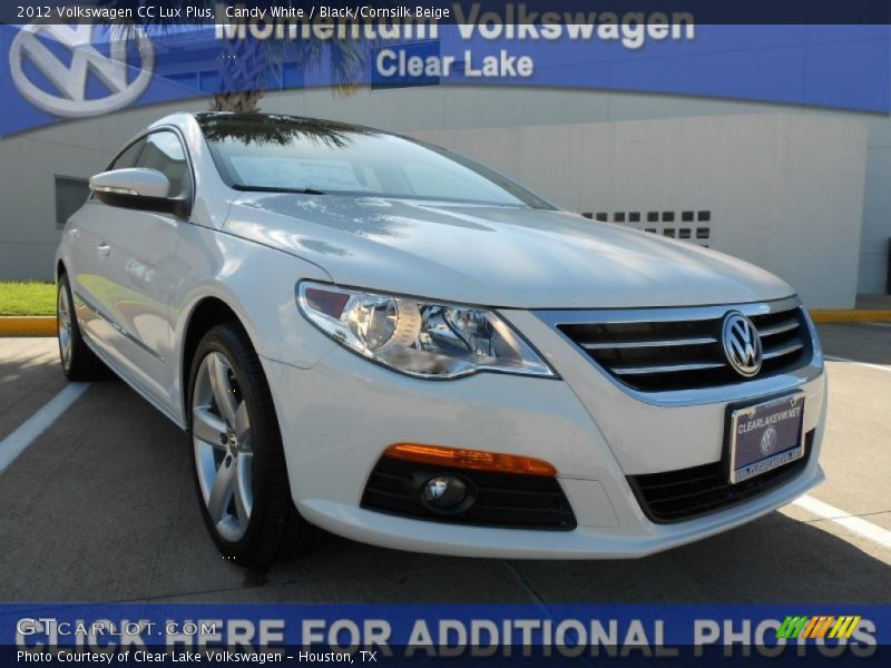 Candy White / Black/Cornsilk Beige 2012 Volkswagen CC Lux Plus