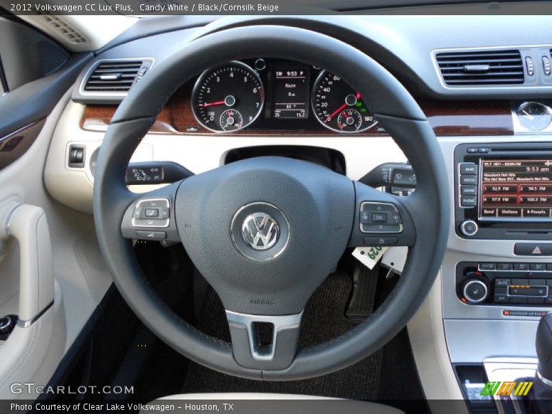 Candy White / Black/Cornsilk Beige 2012 Volkswagen CC Lux Plus