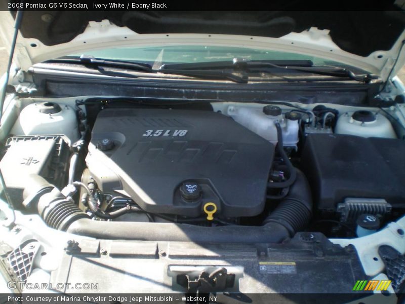 Ivory White / Ebony Black 2008 Pontiac G6 V6 Sedan