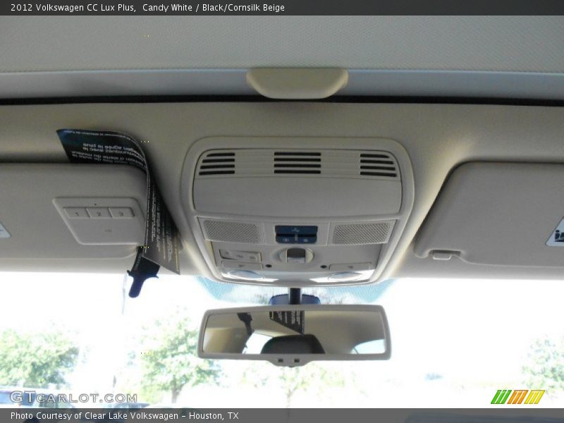 Candy White / Black/Cornsilk Beige 2012 Volkswagen CC Lux Plus