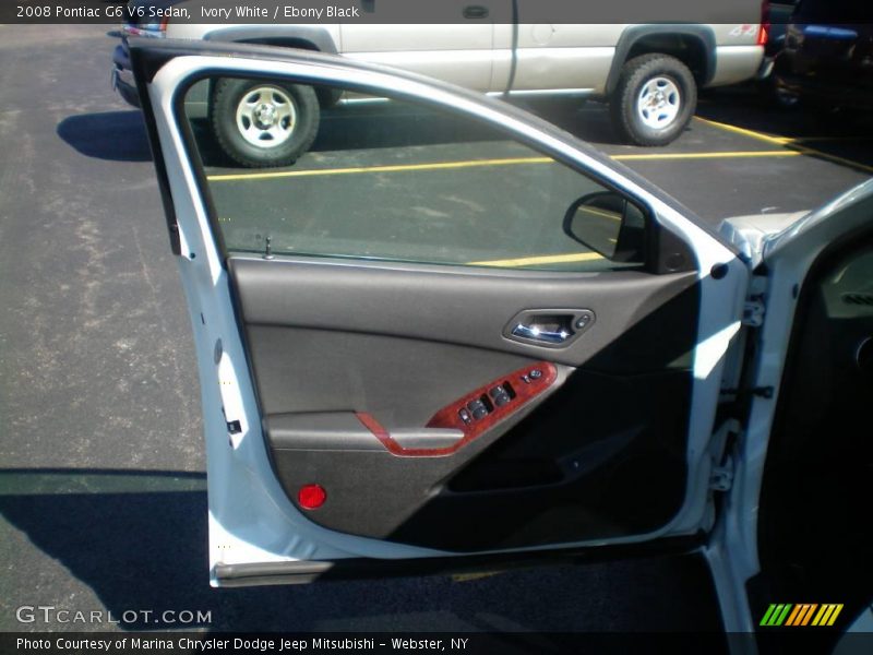 Ivory White / Ebony Black 2008 Pontiac G6 V6 Sedan